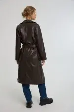 ⁦מעיל דמוי עור⁩ – תמונה ⁦2⁩