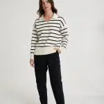 מכנס ארוג עם גומי