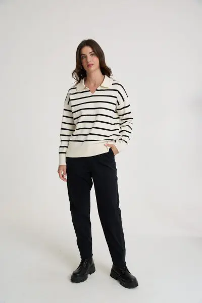 מכנס ארוג עם גומי