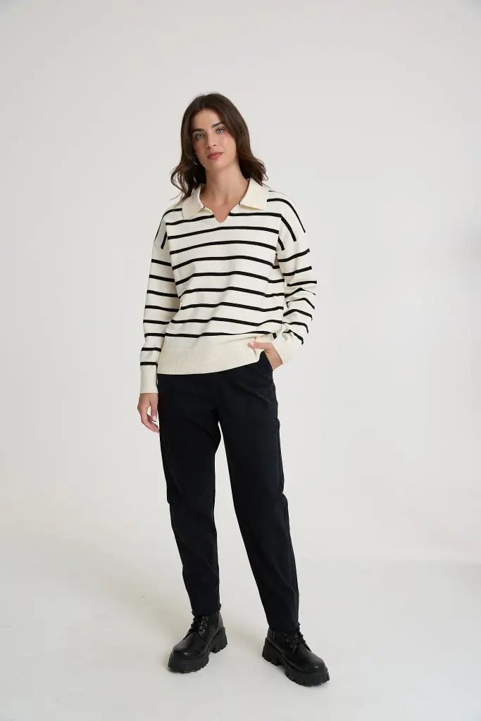 מכנס ארוג עם גומי