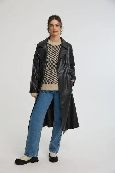 מעיל דמוי עור