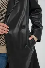 ⁦מעיל דמוי עור⁩ – תמונה ⁦3⁩