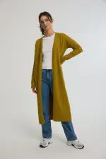 ⁦קרדיגן ארוך סריג - חלק מסט⁩ – תמונה ⁦4⁩