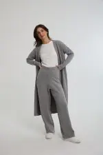 ⁦קרדיגן ארוך סריג - חלק מסט⁩ – תמונה ⁦5⁩