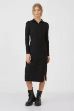 שמלת מקסי עם צווארון