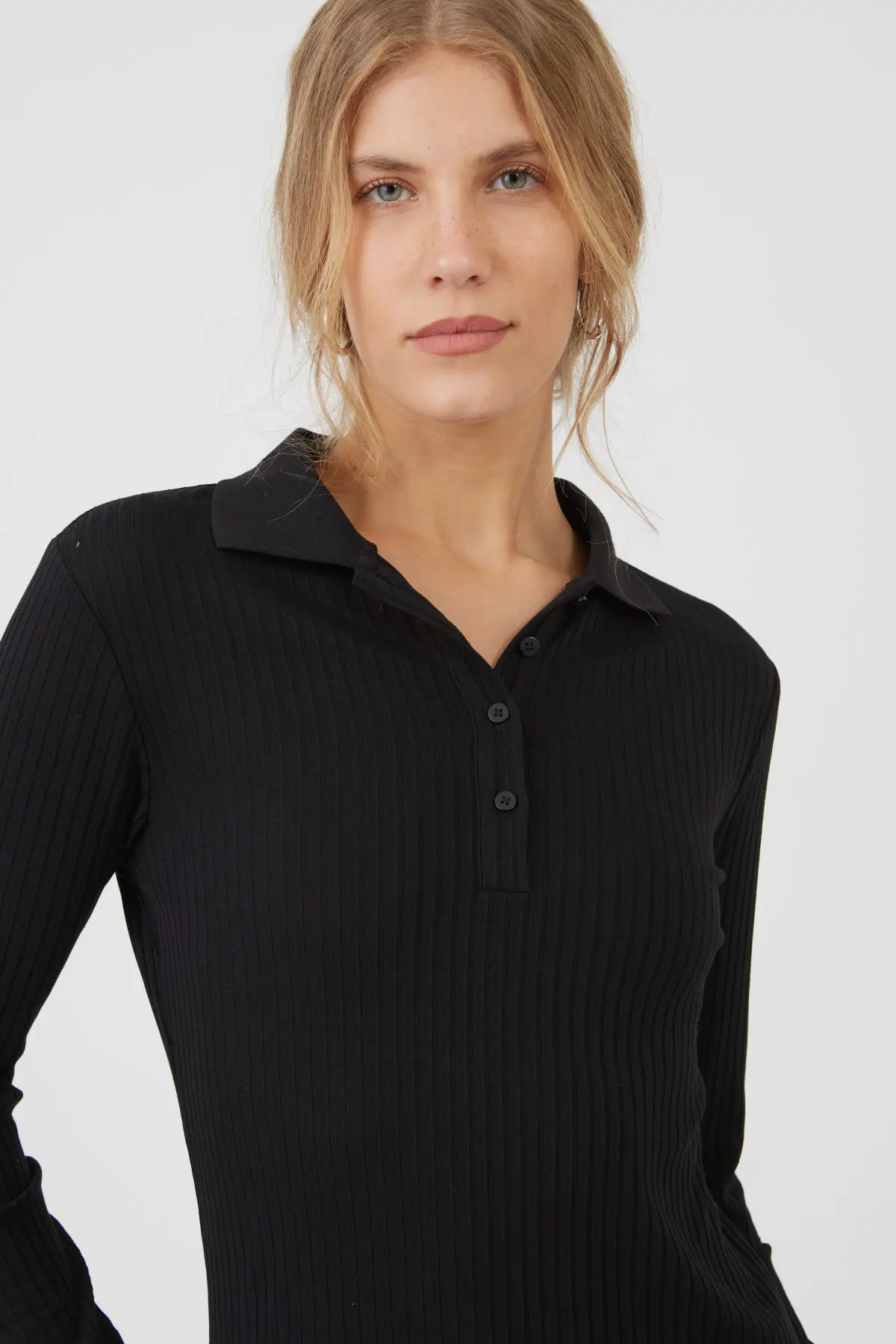 ⁦שמלת מקסי עם צווארון⁩ – תמונה ⁦3⁩