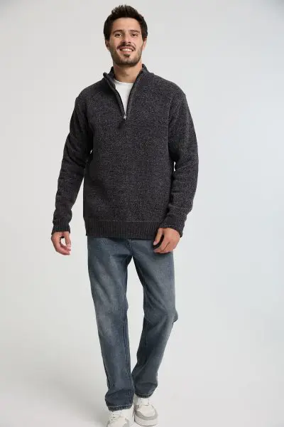 סריג עם חצי רוכסן