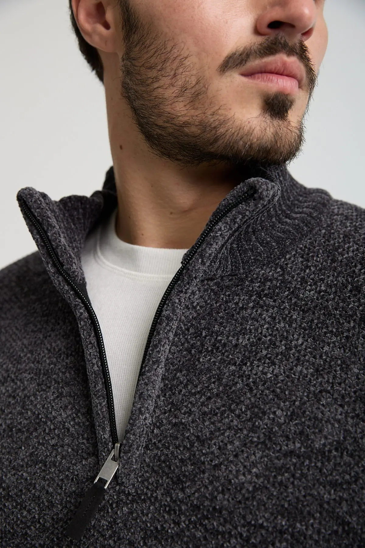 ⁦סריג עם חצי רוכסן⁩ – תמונה ⁦4⁩