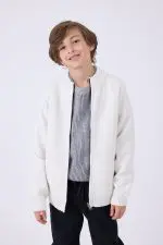 ⁦ג'קט סריג עם רוכסן⁩ – תמונה ⁦2⁩