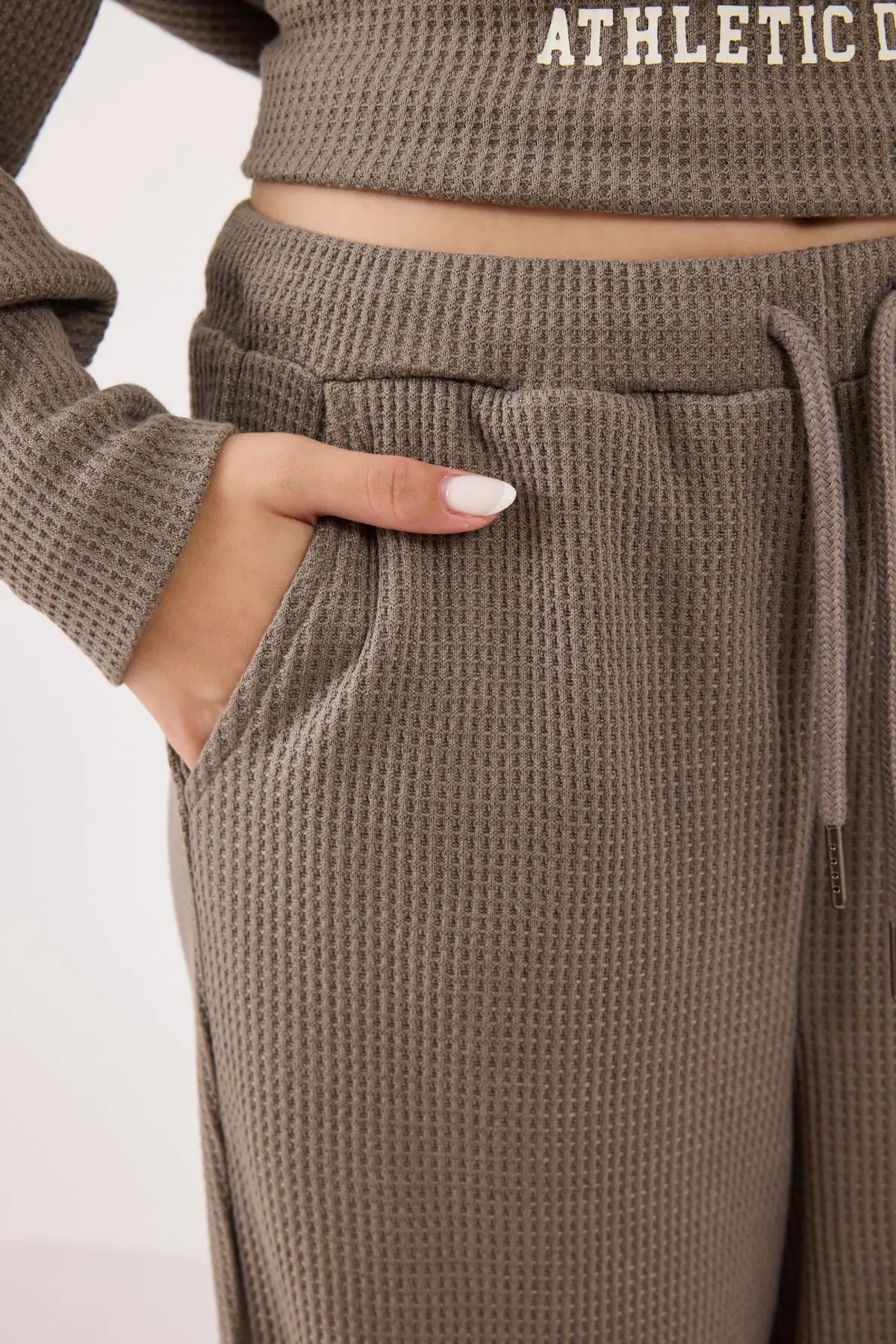 ⁦מכנס וופל - חלק מסט⁩ – תמונה ⁦4⁩