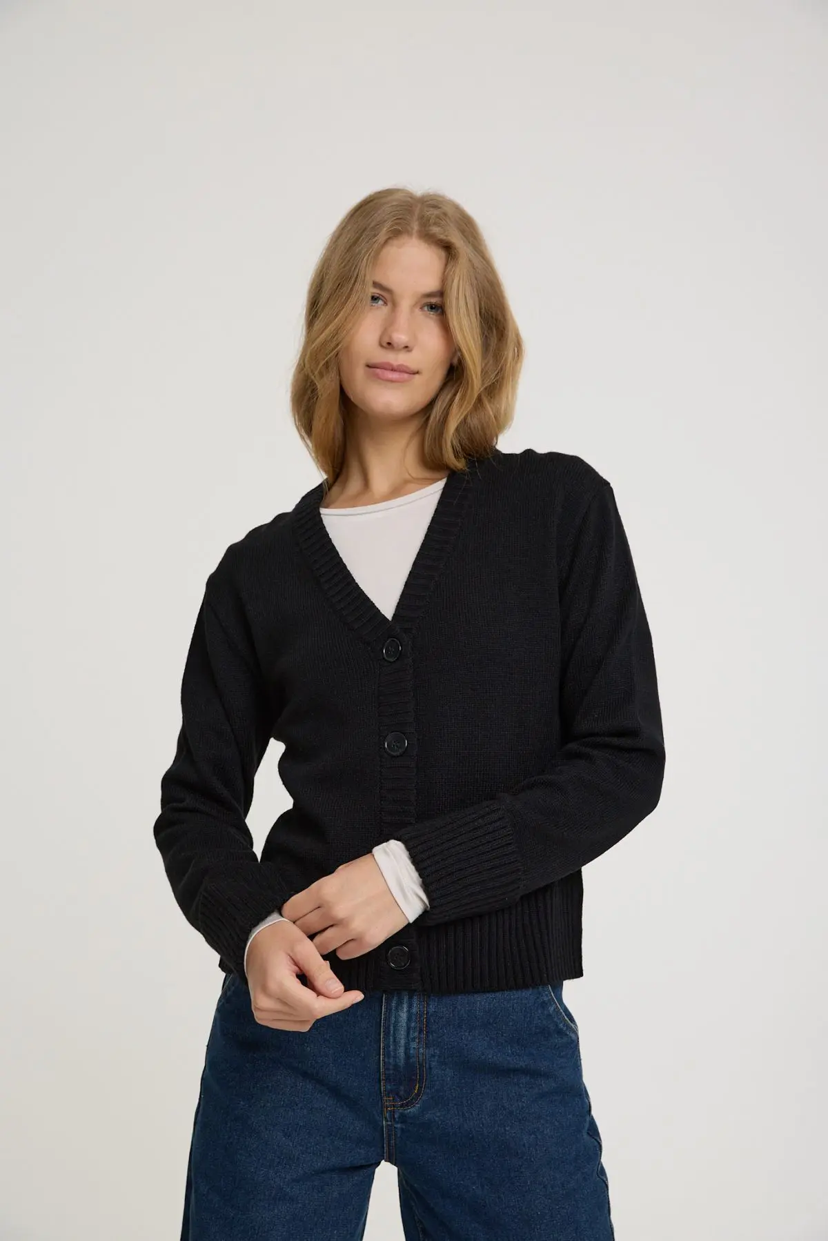 ⁦קרדיגן סריג כפתורים⁩ – תמונה ⁦5⁩