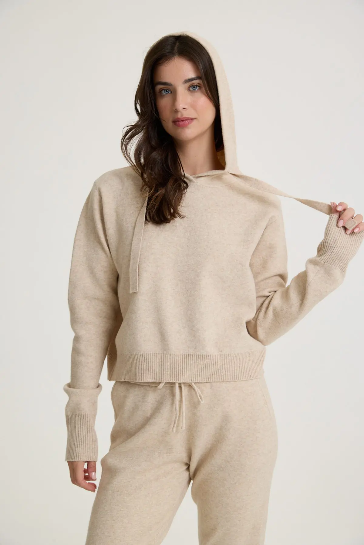 ⁦סריג קרופ עם כובע - חלק מסט⁩ – תמונה ⁦5⁩