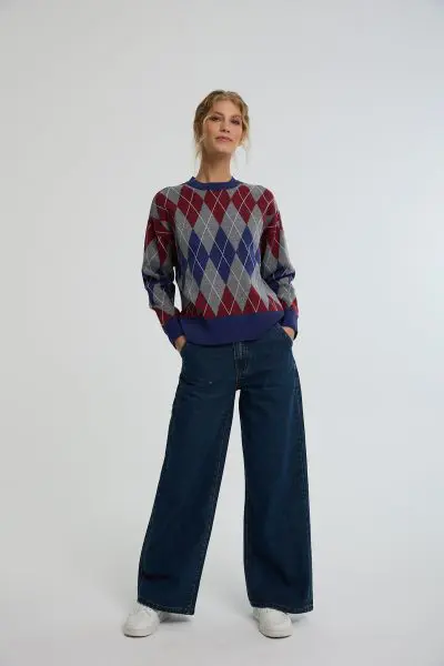 סריג מודפס עבה