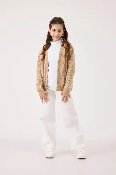 קרדיגן סריג עם כפתורים