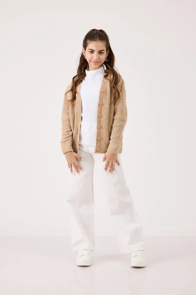 קרדיגן סריג עם כפתורים