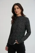 ⁦חולצה סרוגה מודפסת⁩ – תמונה ⁦3⁩