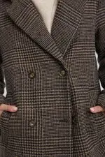 ⁦מעיל ארוך משובץ⁩ – תמונה ⁦4⁩