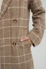 ⁦מעיל ארוך משובץ⁩ – תמונה ⁦5⁩