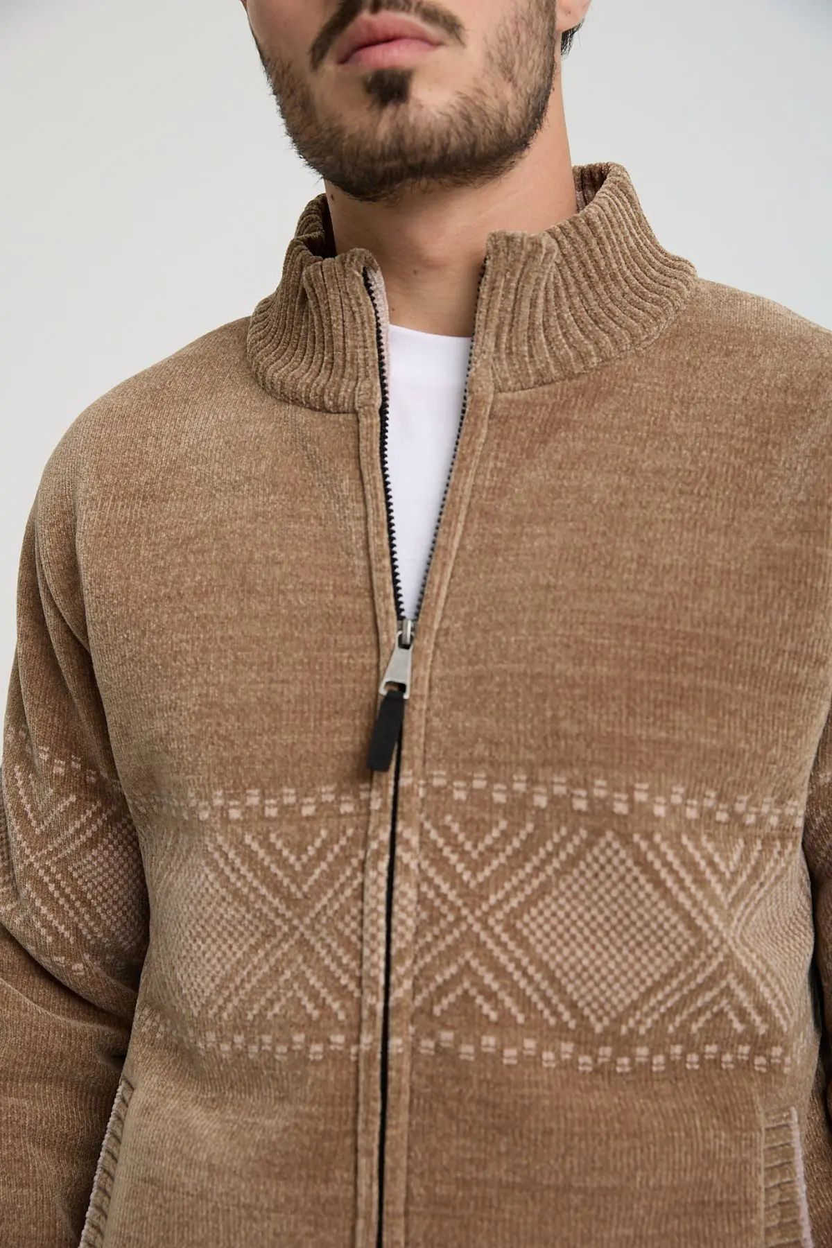 ⁦ג'קט סריג עם רוכסן⁩ – תמונה ⁦4⁩