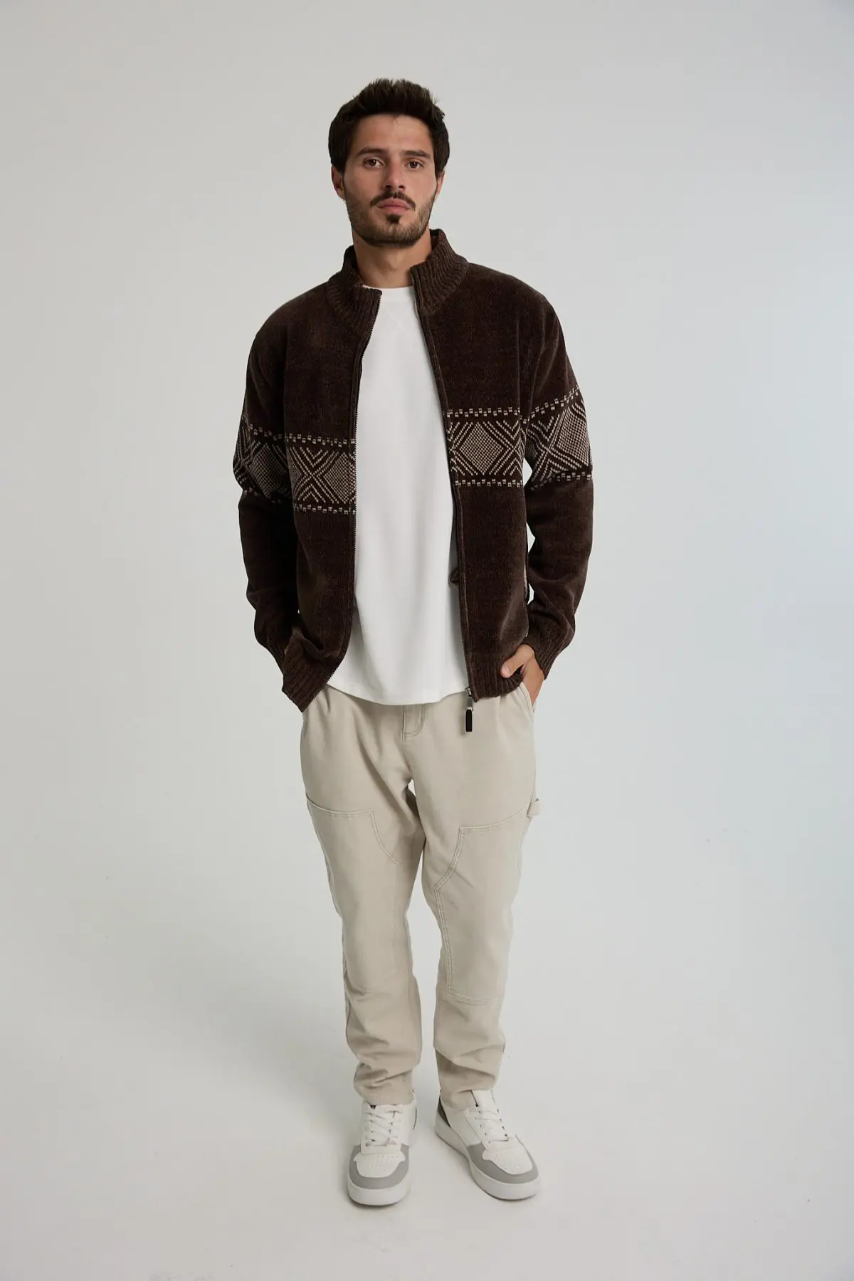 ⁦ג'קט סריג עם רוכסן⁩ – תמונה ⁦6⁩