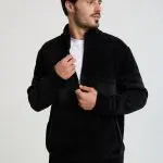 ג'קט סריג עם רוכסן