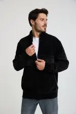 ג'קט סריג עם רוכסן