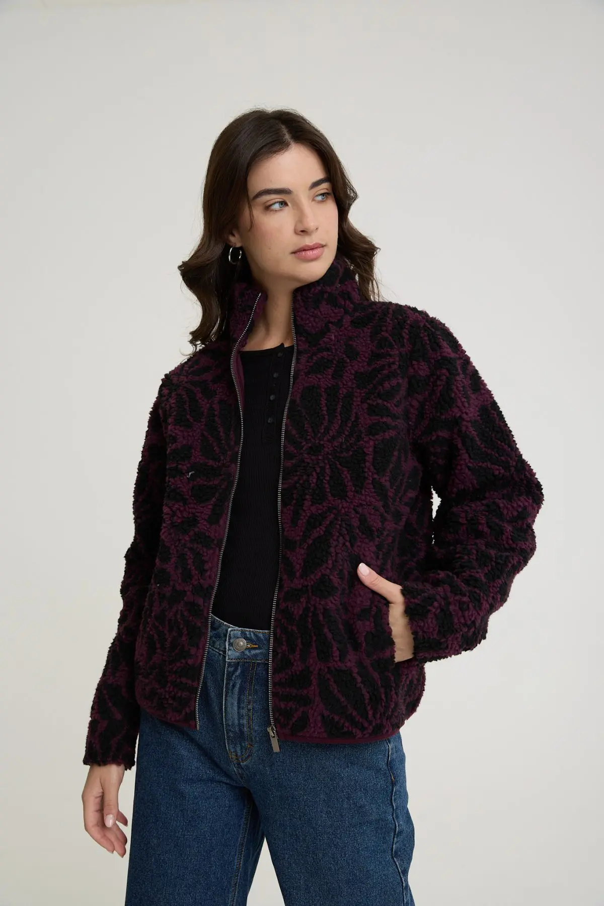 ⁦ג'קט פרווה מודפס⁩ – תמונה ⁦3⁩