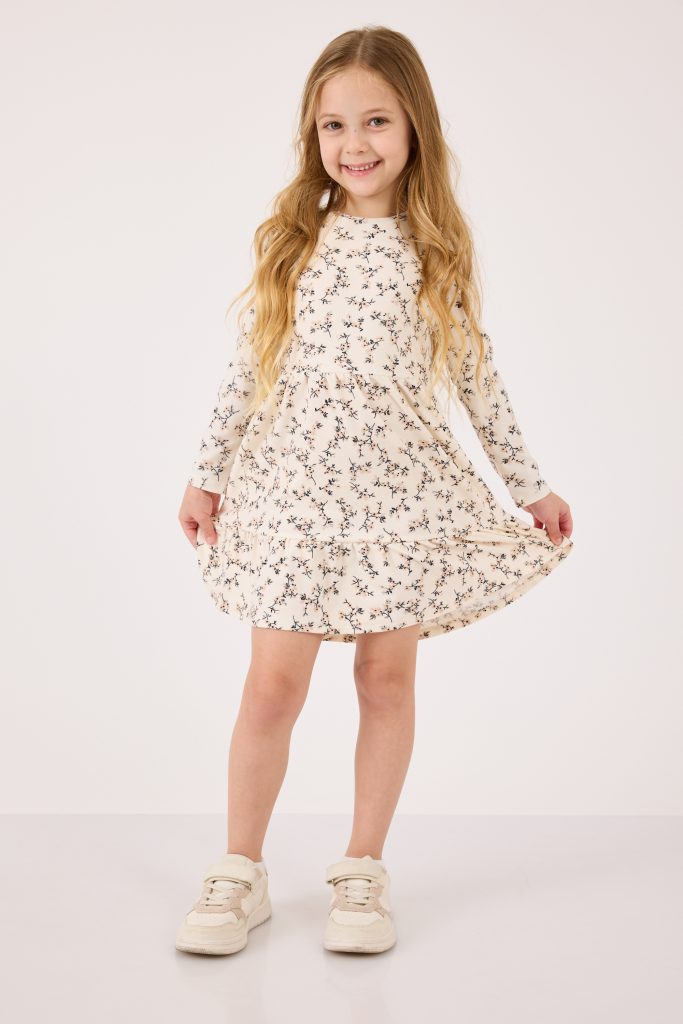 שמלה ארוגה שרוול ארוך