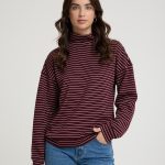 טופ צווארון פסים