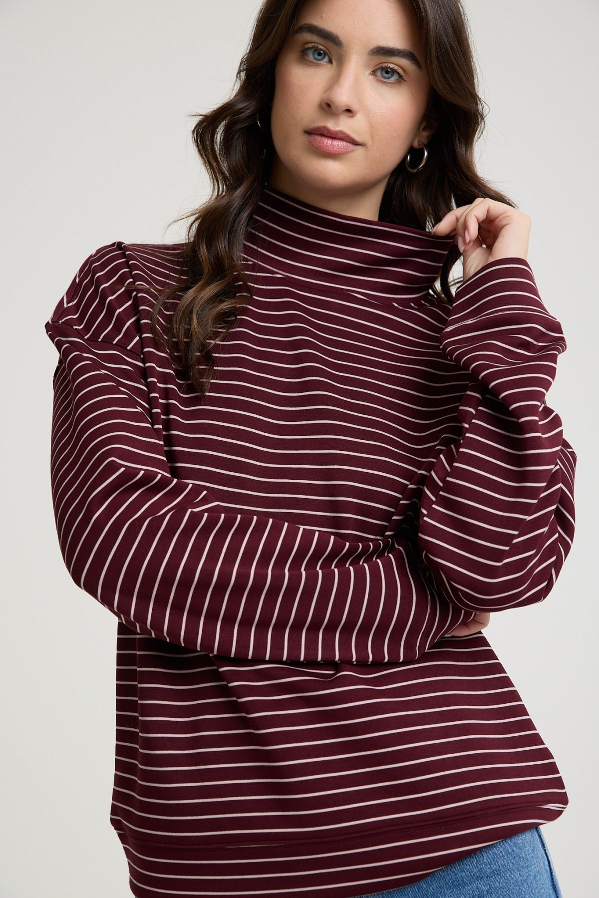 ⁦טופ צווארון פסים⁩ – תמונה ⁦3⁩