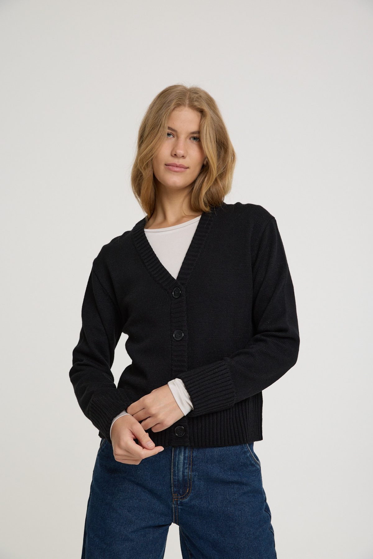 ⁦קרדיגן סריג כפתורים⁩ – תמונה ⁦5⁩