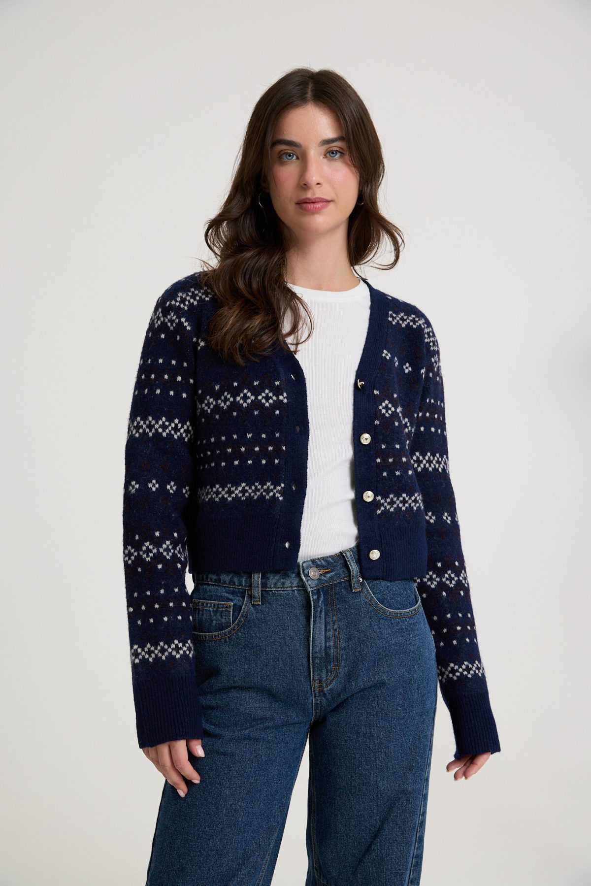 ⁦קרדיגן סריג עבה⁩ – תמונה ⁦2⁩