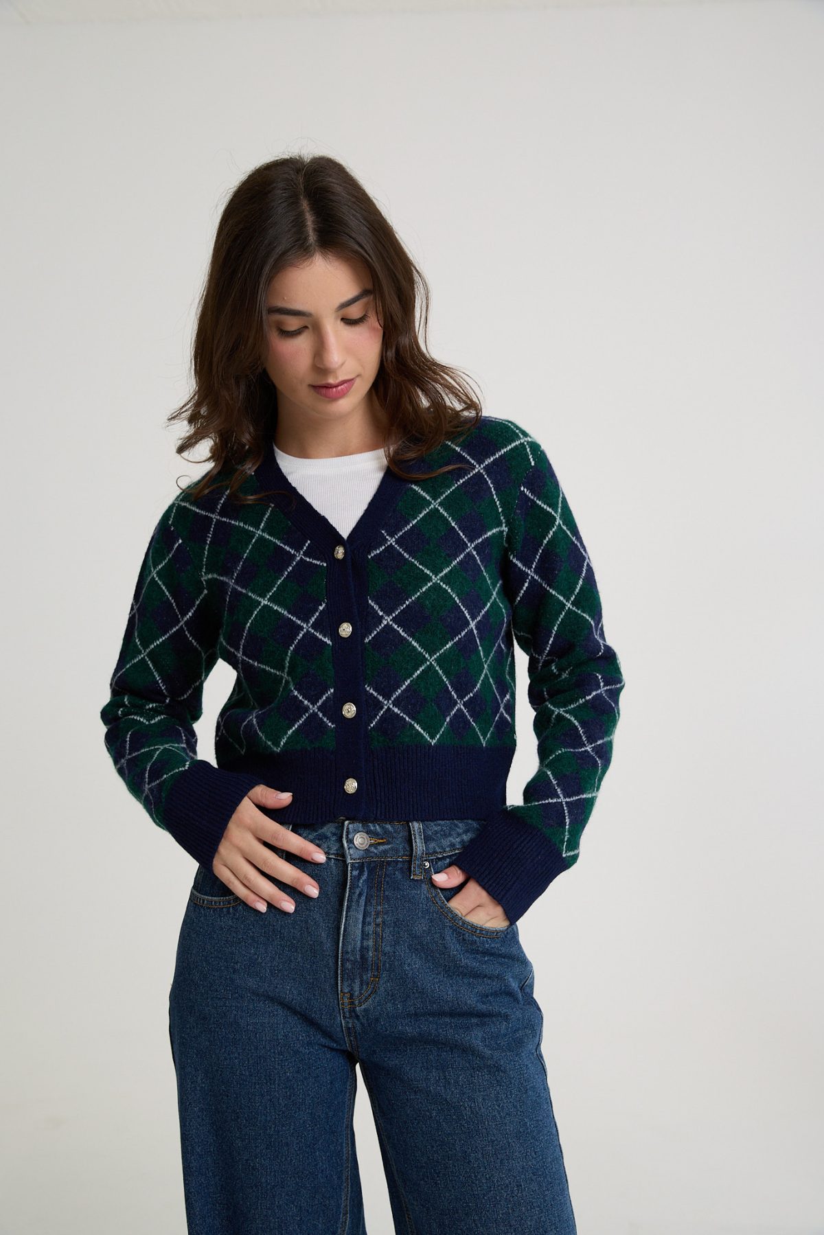 ⁦קרדיגן סריג עבה⁩ – תמונה ⁦5⁩