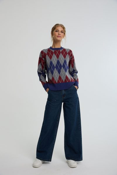 סריג מודפס עבה