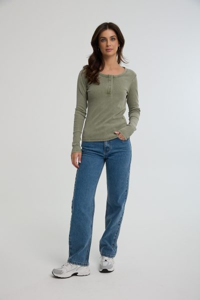 חולצה ארוכה שטופה