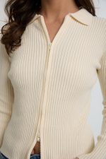 קרדיגן סריג עם רוכסן