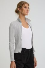 ⁦קרדיגן סריג עם רוכסן⁩ – תמונה ⁦4⁩