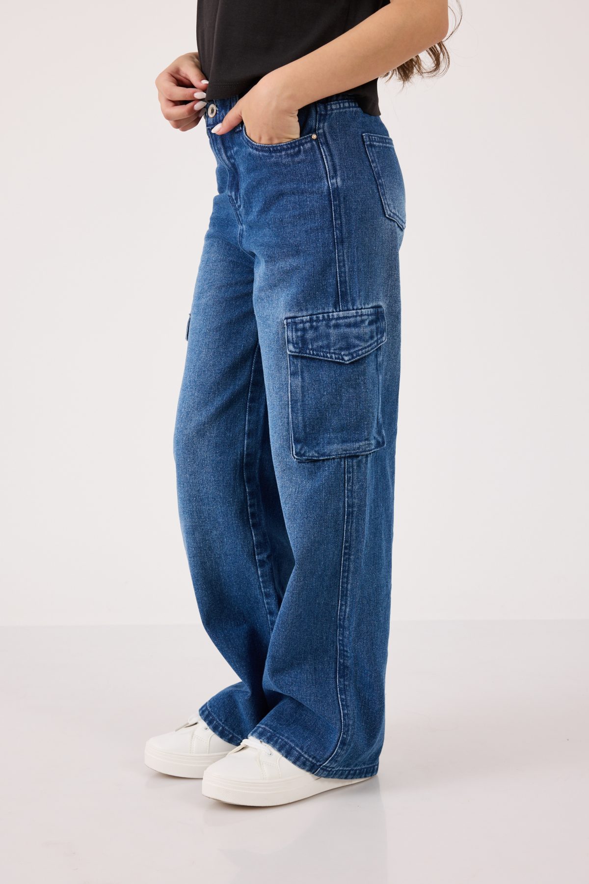 ⁦ג'ינס קרגו רחב⁩ – תמונה ⁦3⁩