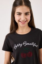 ⁦חולצה עם הדפס בנות⁩ – תמונה ⁦3⁩