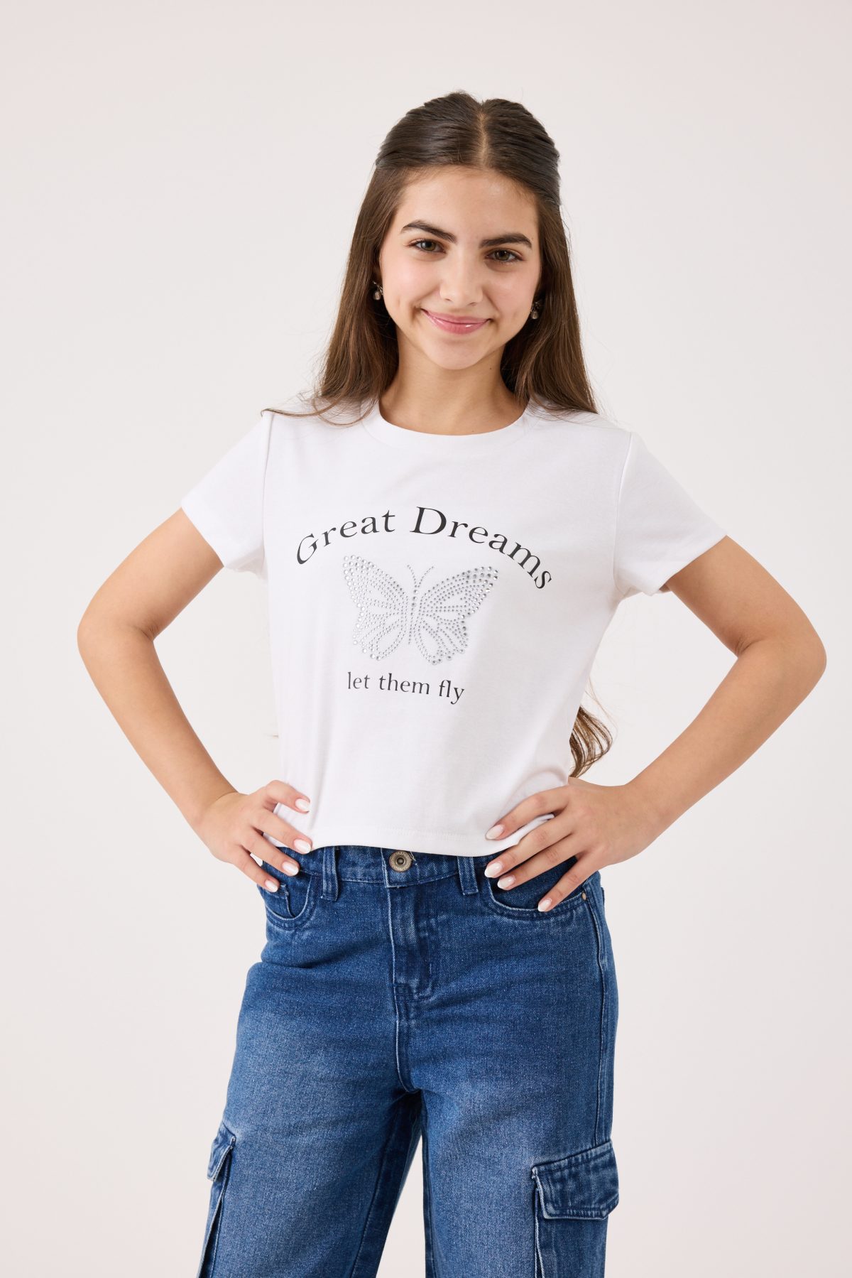 ⁦חולצה עם הדפס בנות⁩ – תמונה ⁦4⁩