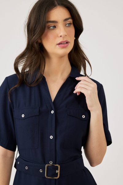 שמלת מקסי מכופתרת