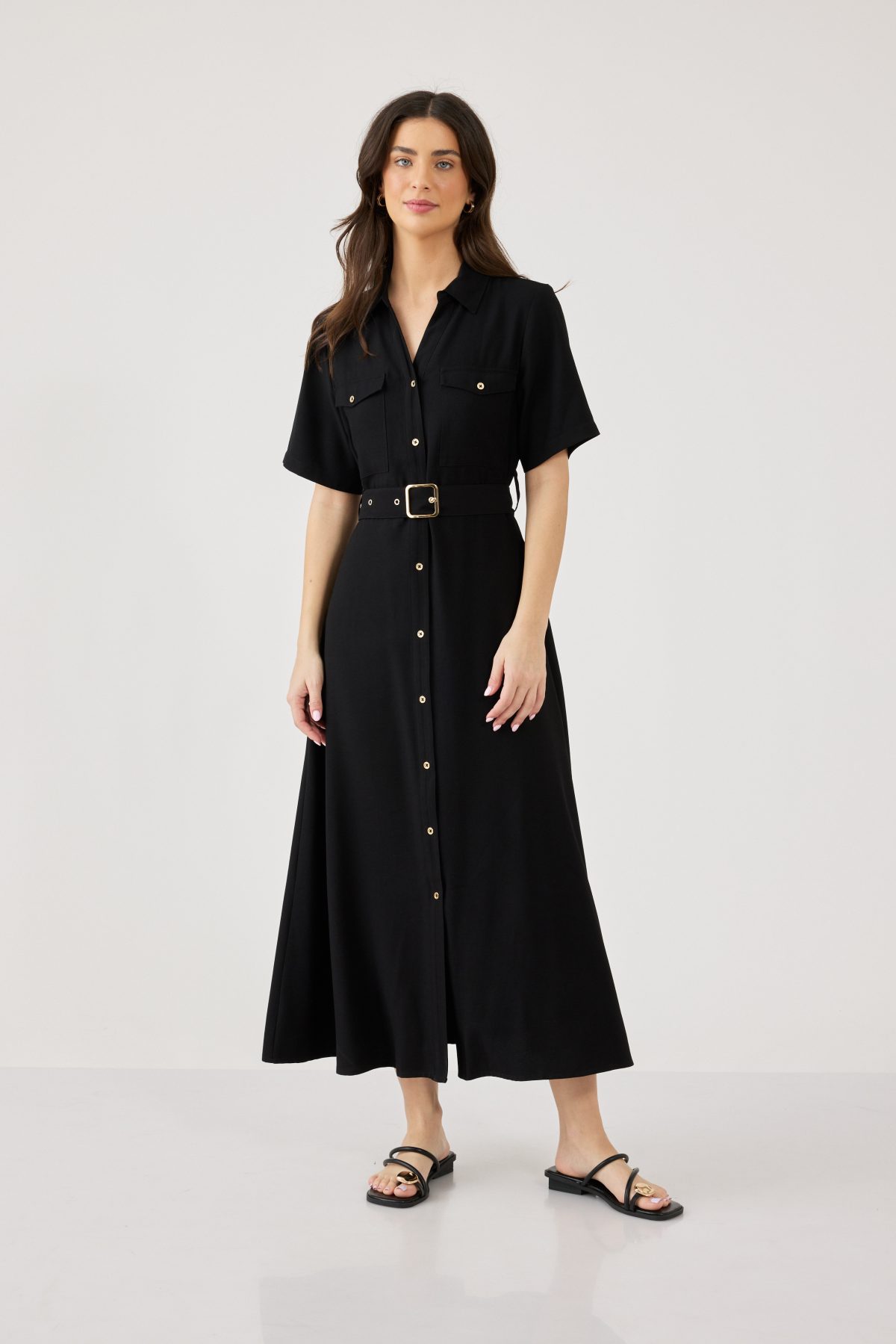 ⁦שמלת מקסי מכופתרת⁩ – תמונה ⁦2⁩