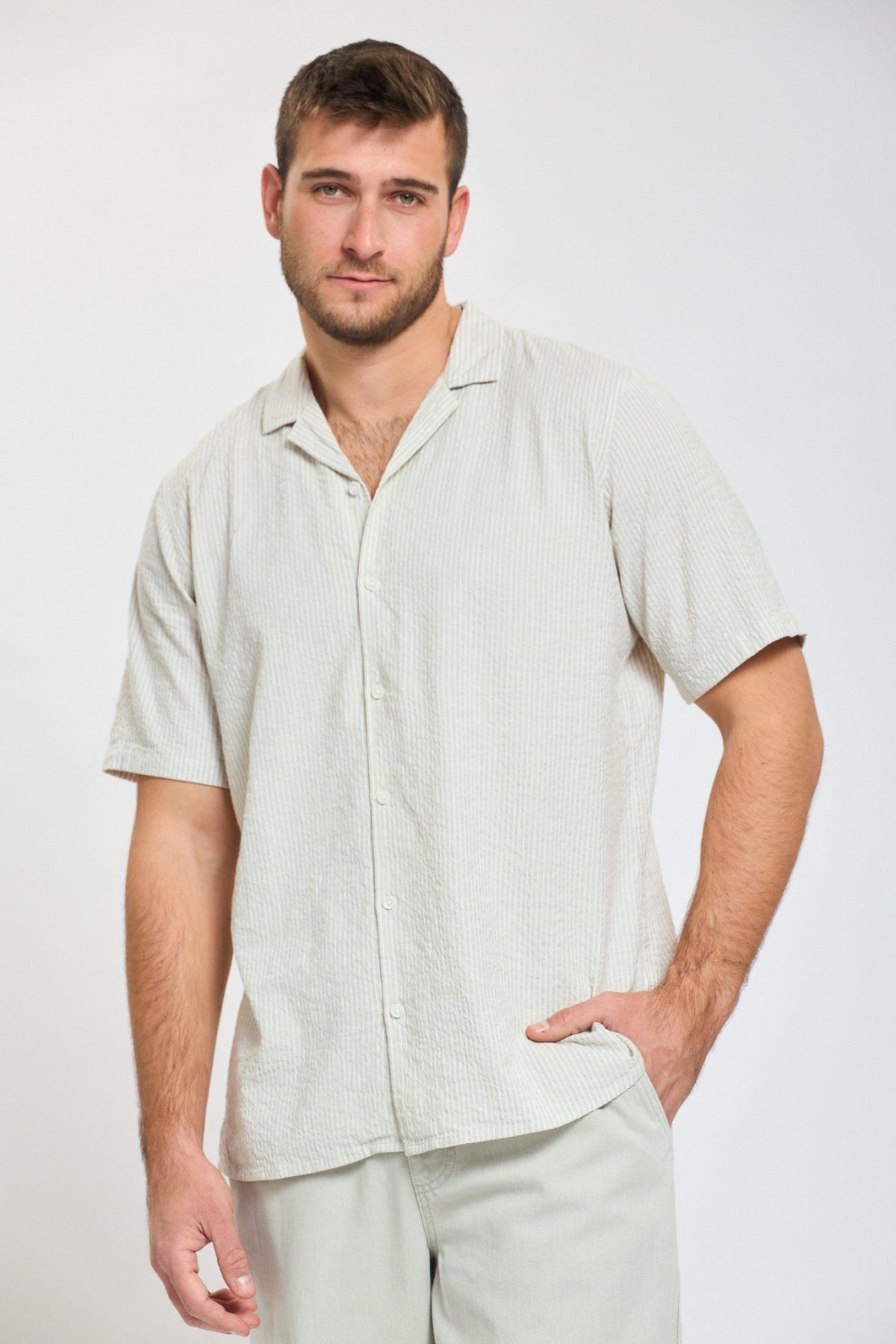 ⁦ח. מכופתרת טקסטורה פסים⁩ – תמונה ⁦5⁩