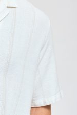 ⁦ח. מכופתרת שרוול קצר פסים⁩ – תמונה ⁦2⁩