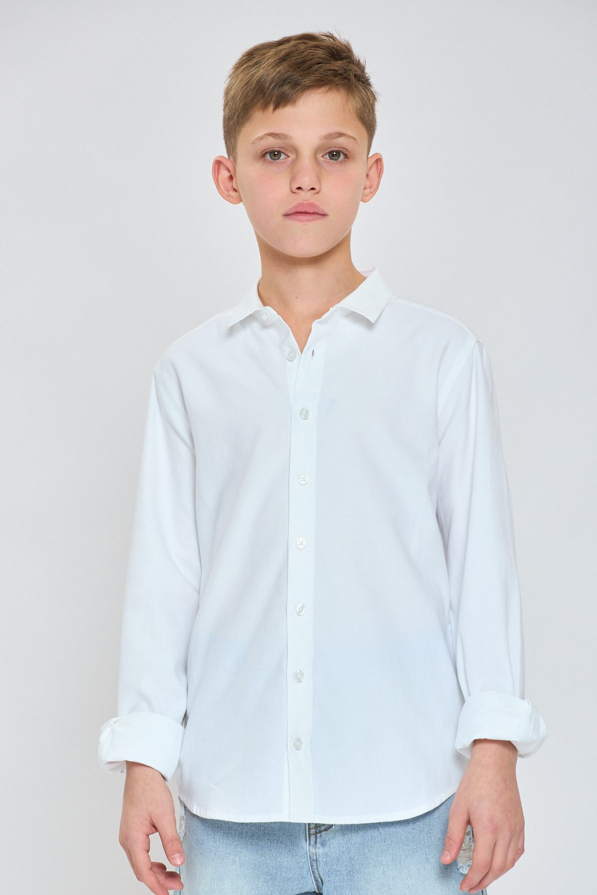 ⁦ח. מכופתרת ארוגה שרוול ארוך⁩ – תמונה ⁦3⁩