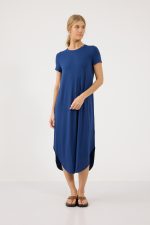 ⁦שמלת מקסי צווארון עגול⁩ – תמונה ⁦4⁩