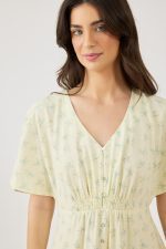 שמלה ארוגה מודפסת