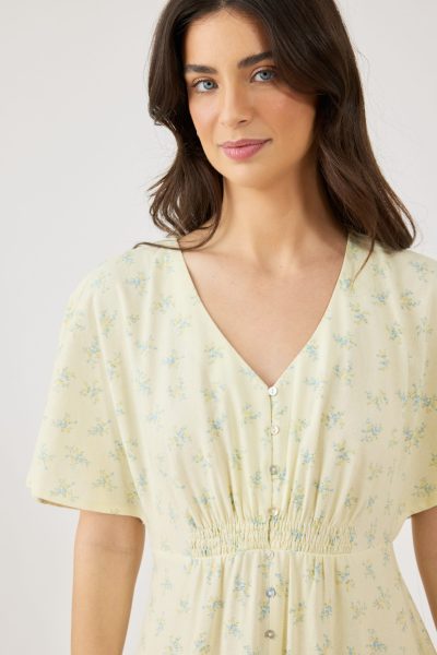 שמלה ארוגה מודפסת