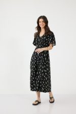 ⁦שמלה ארוגה מודפסת⁩ – תמונה ⁦3⁩