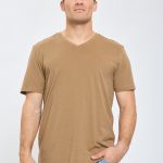 חולצה חלקה צווארון V